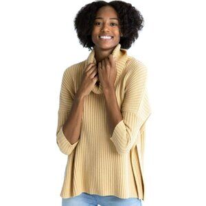 Mersea New Yorker Ribbed Cowl Sweater Golden OS